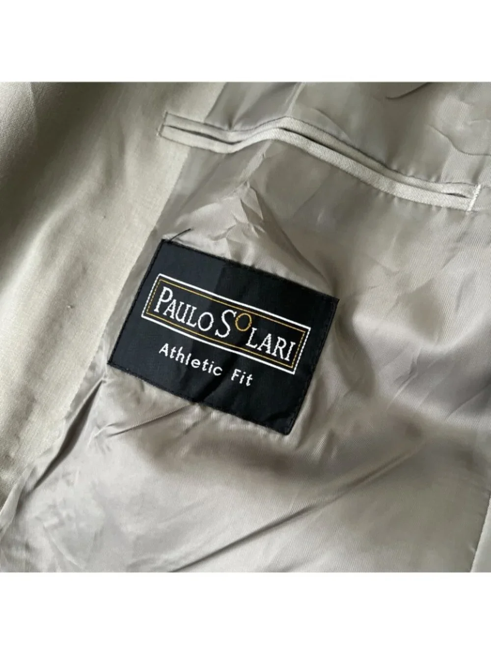 Paulo Solari Wool Blazer Sport Coat Mens 44R Gray Athletic Fit Lined New